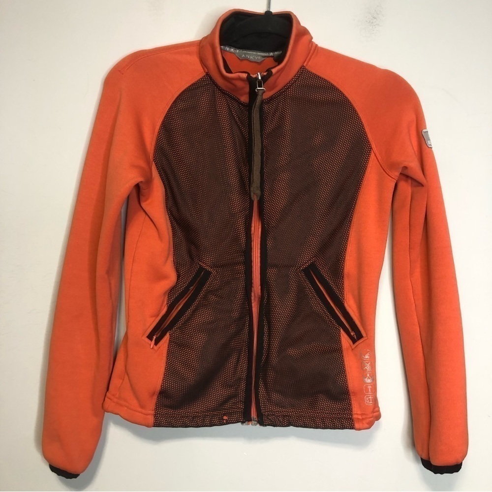 ANKY Technical Casuals Orange Softshell Fleece Lined Riding Jacket, size 4